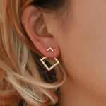 Load image into Gallery viewer, Geometric Overlap Earrings
