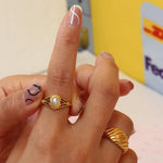 Load image into Gallery viewer, 18k Vintage Inspired Pearl Ring
