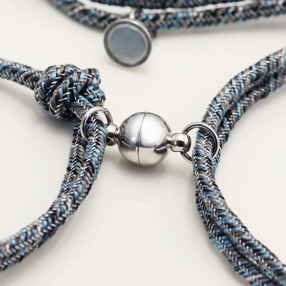 Custom Entwined Rope Magnetic Bracelet