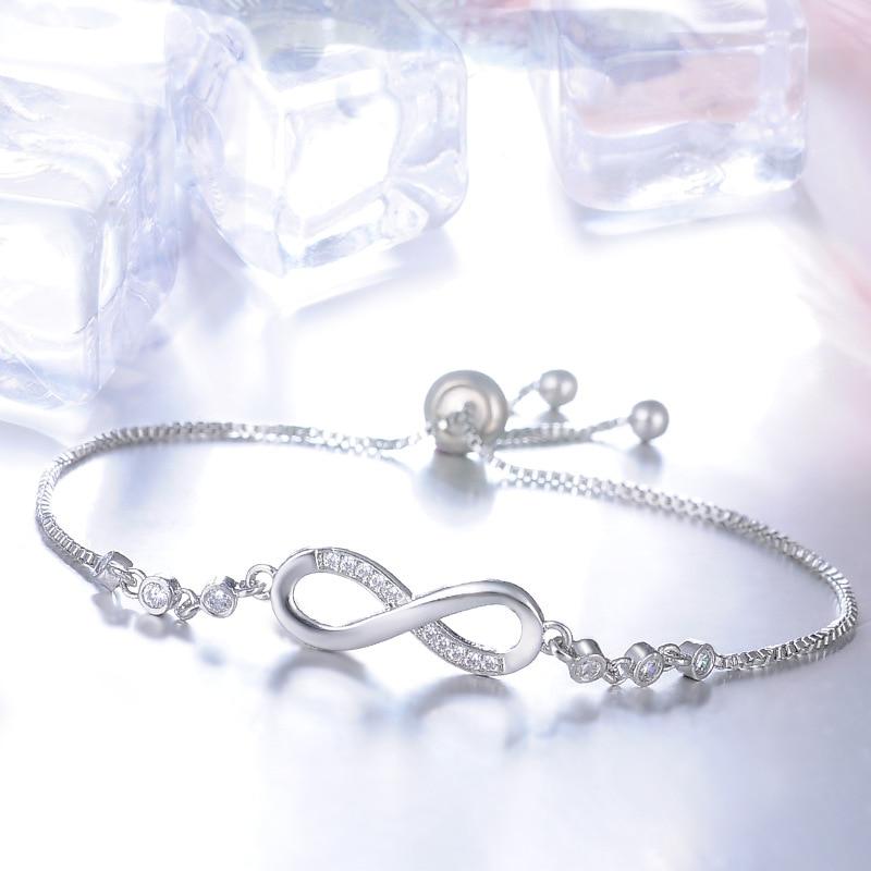 Charming Infinity Bracelet in Silver