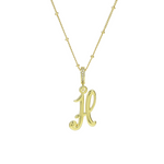 Load image into Gallery viewer, Elegant Cursive Font Satellite Chain Initial Necklace
