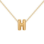 Load image into Gallery viewer, Dainty Bubble Letter Initial Necklace

