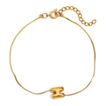 Load image into Gallery viewer, Dainty Bubble Letter Initial Bracelet
