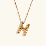 Load image into Gallery viewer, Balloon Gold Initial Necklace
