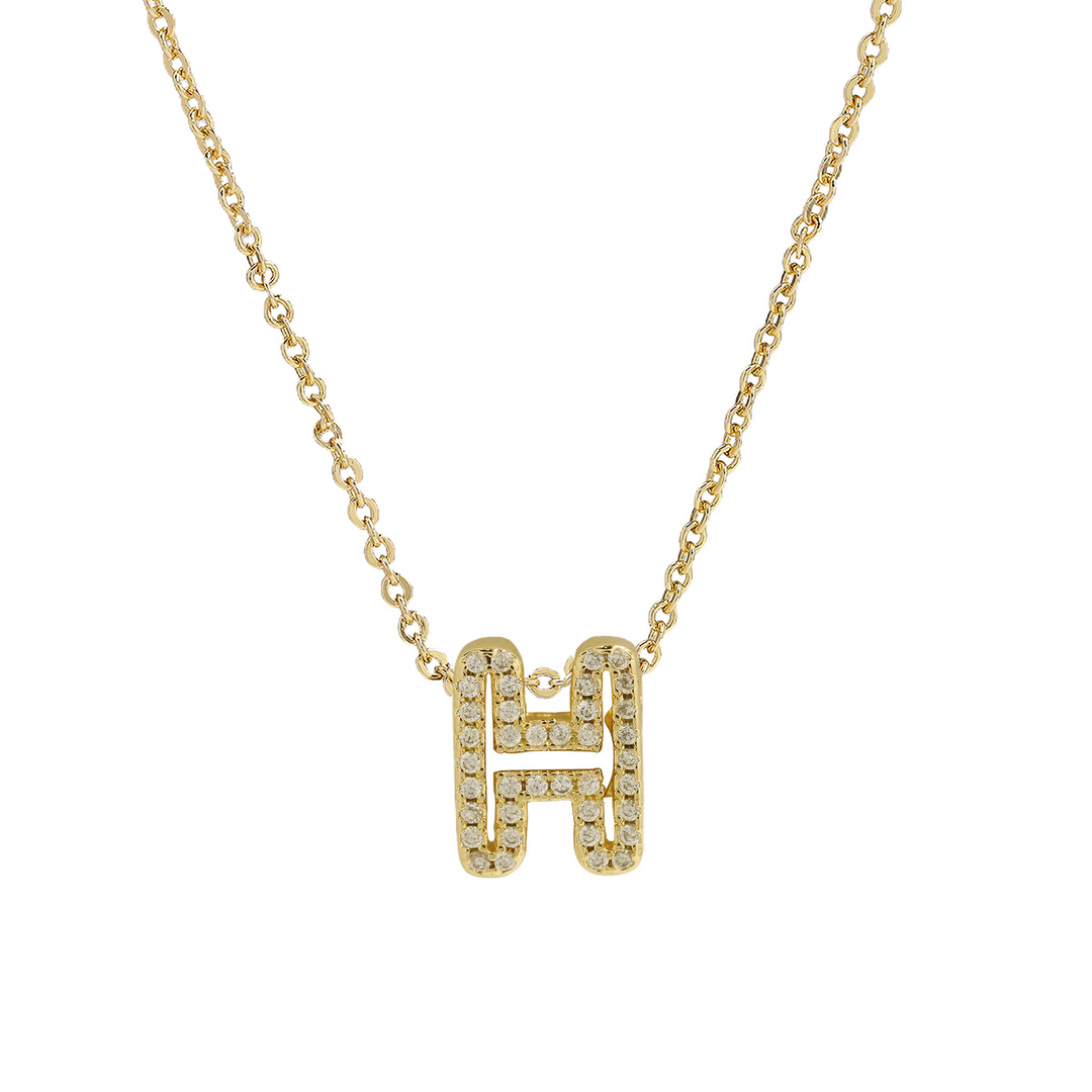 Dazzling Diamond Initial Necklace