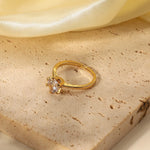 Load image into Gallery viewer, Adjustable Classic 6 Prong Dainty Diamond Ring
