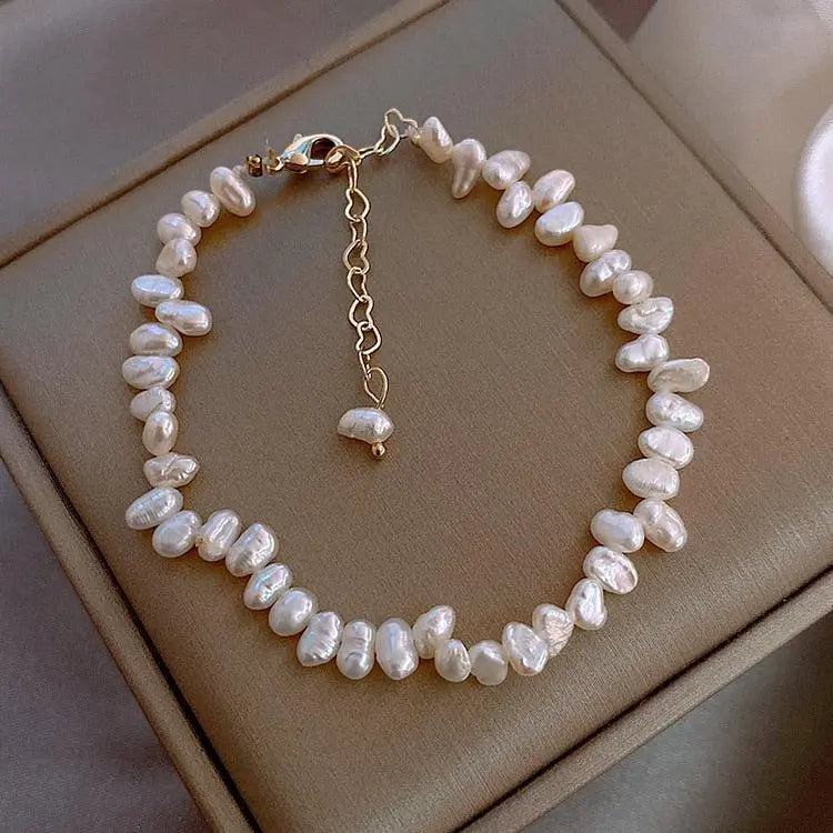 Elegant Pearl Charm Bracelet