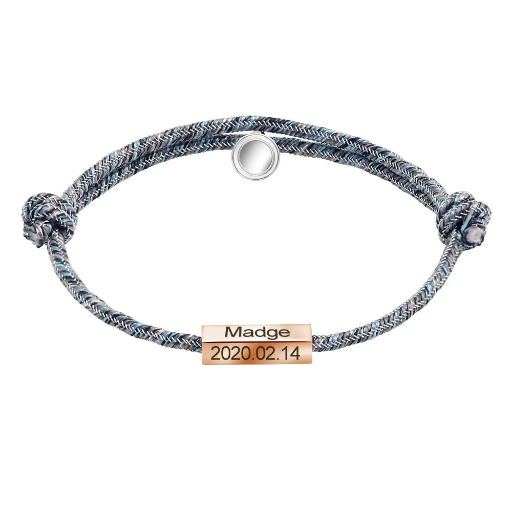 Custom Entwined Rope Magnetic Bracelet