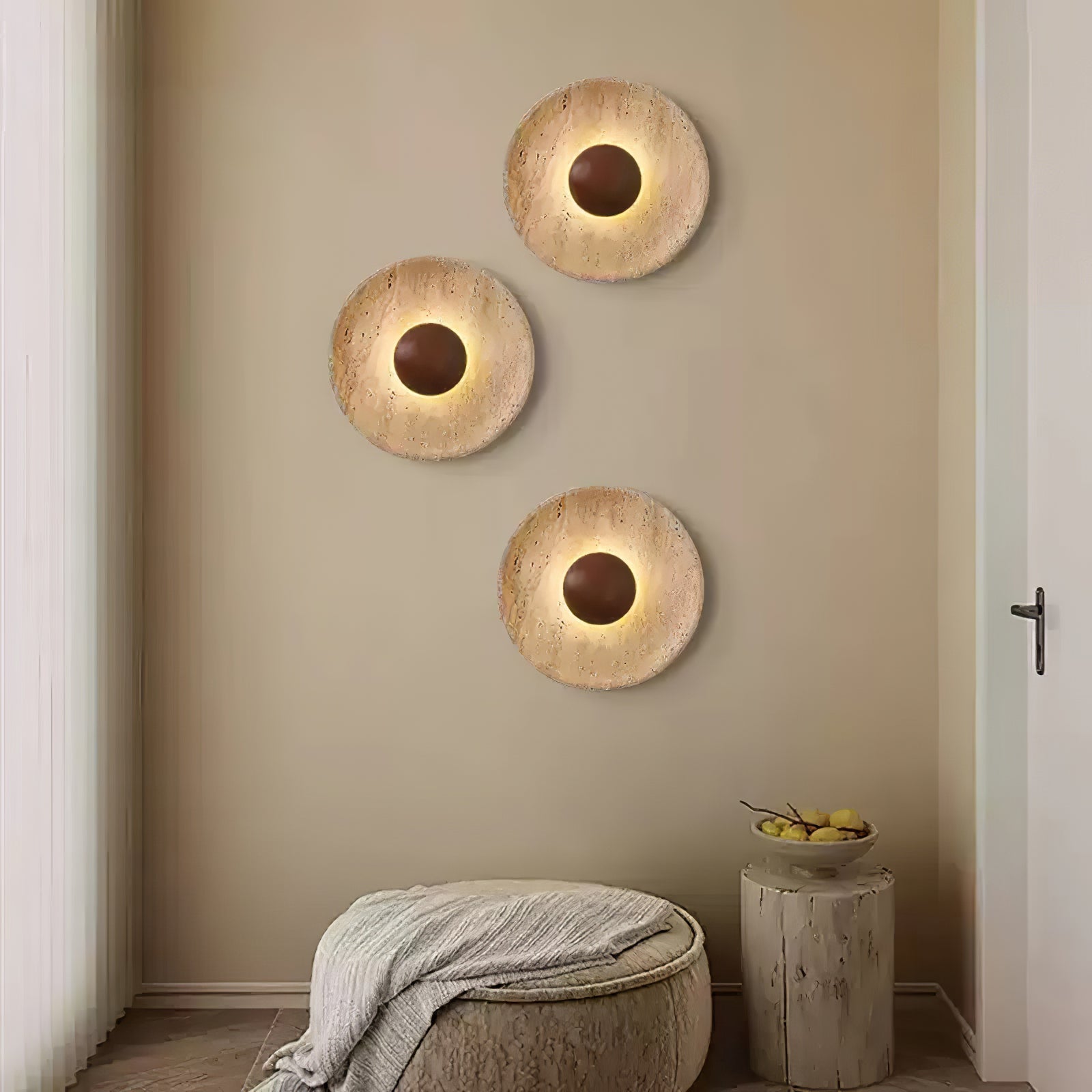 Travertine Nordic Inspired Design Wall Light