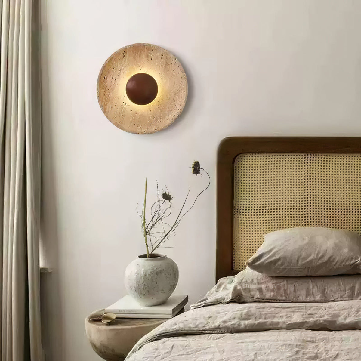 Travertine Nordic Inspired Design Wall Light