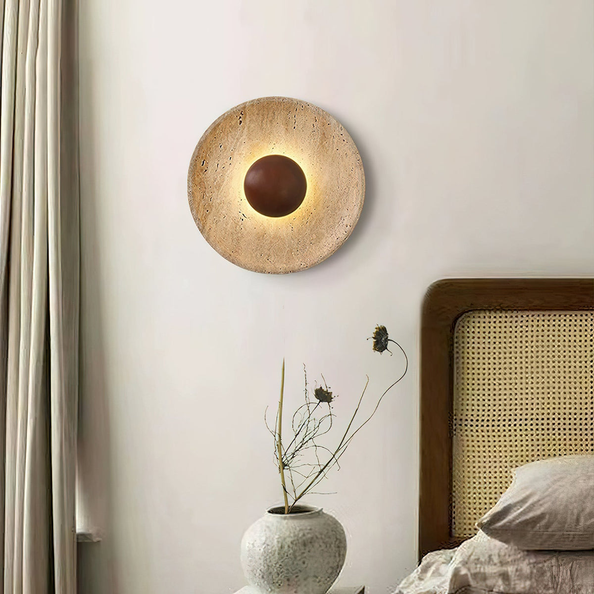 Travertine Nordic Inspired Design Wall Light