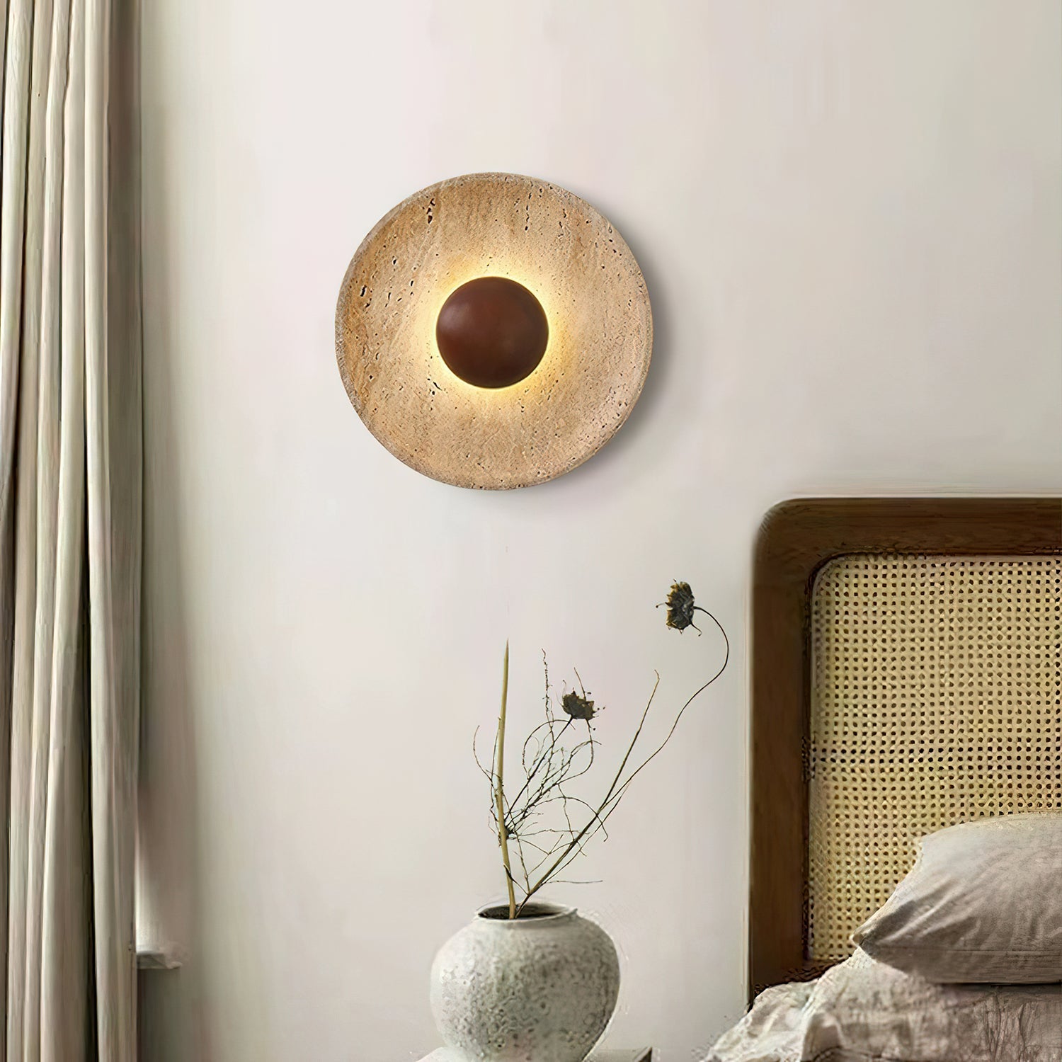 Travertine Nordic Inspired Design Wall Light