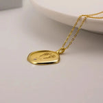 Load image into Gallery viewer, Personalized Baby Name, Footprint, Birthstone Necklace

