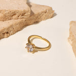 Load image into Gallery viewer, Adjustable Classic 6 Prong Dainty Diamond Ring
