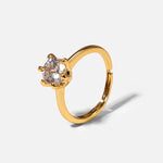 Load image into Gallery viewer, Adjustable Classic 6 Prong Dainty Diamond Ring
