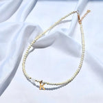 Load image into Gallery viewer, Colorful Beaded Initial Choker Necklace
