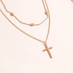 Load image into Gallery viewer, Dainty Layered Choker and Cross Necklace
