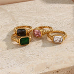Load image into Gallery viewer, Chunky Cross Striped Baguette Diamond Ring
