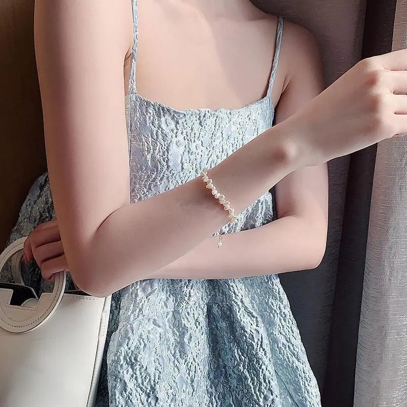 Elegant Pearl Charm Bracelet