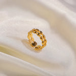 Load image into Gallery viewer, 18k Oval Bead Ring
