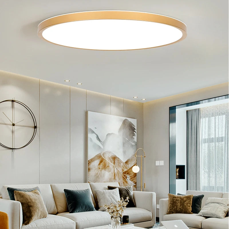 Modern Wood Grain LED Ceiling Light With Three Color Options