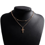 Load image into Gallery viewer, Dainty Layered Choker and Cross Necklace
