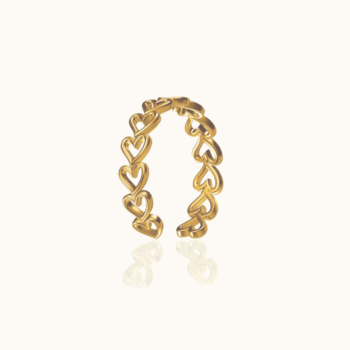 Jia tall heart ring