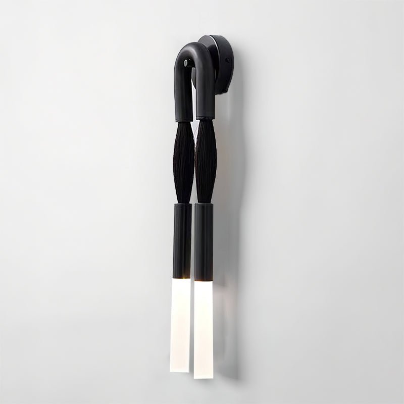 Horsehair Textured Crystal Glass Wall Lamp