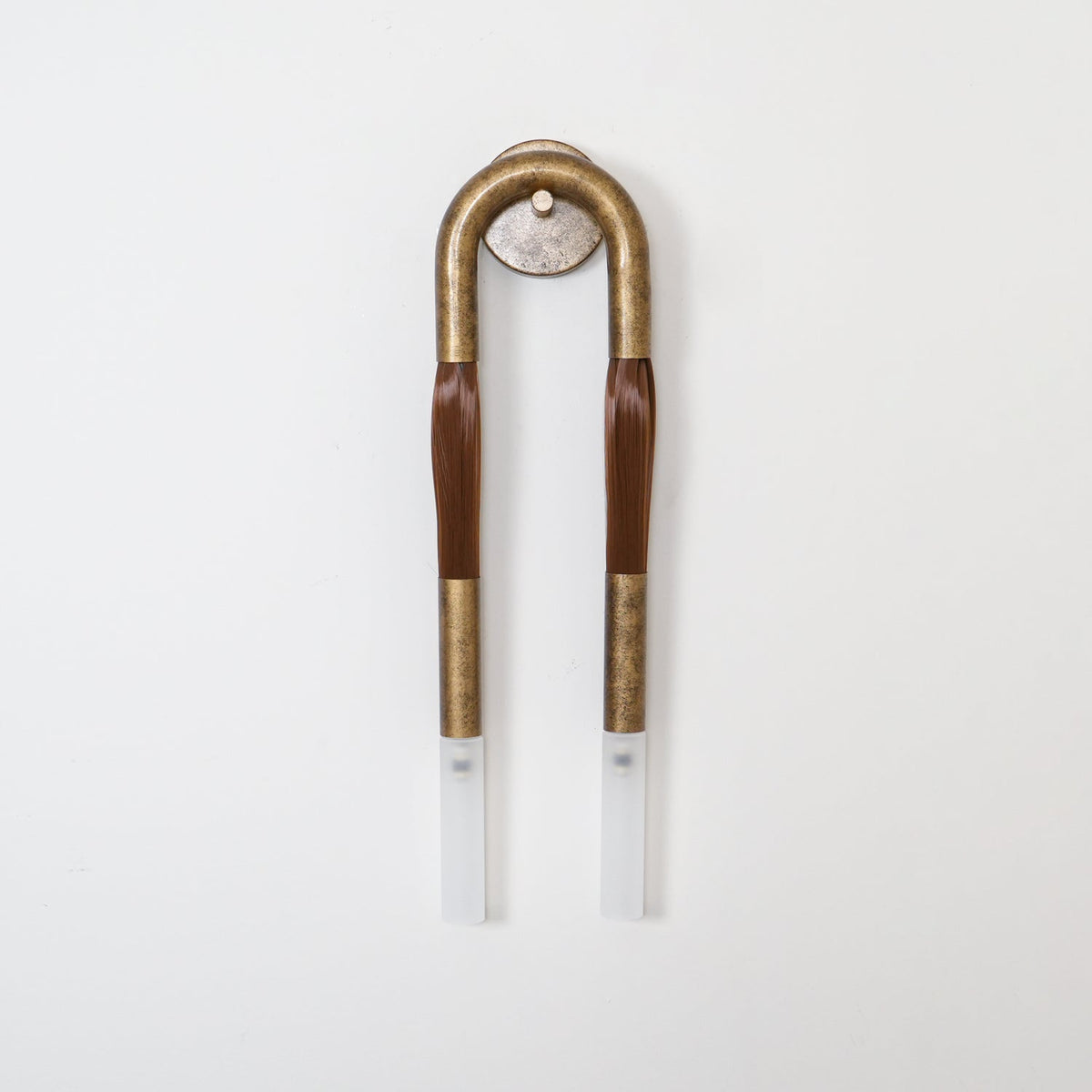 Horsehair Textured Crystal Glass Wall Lamp