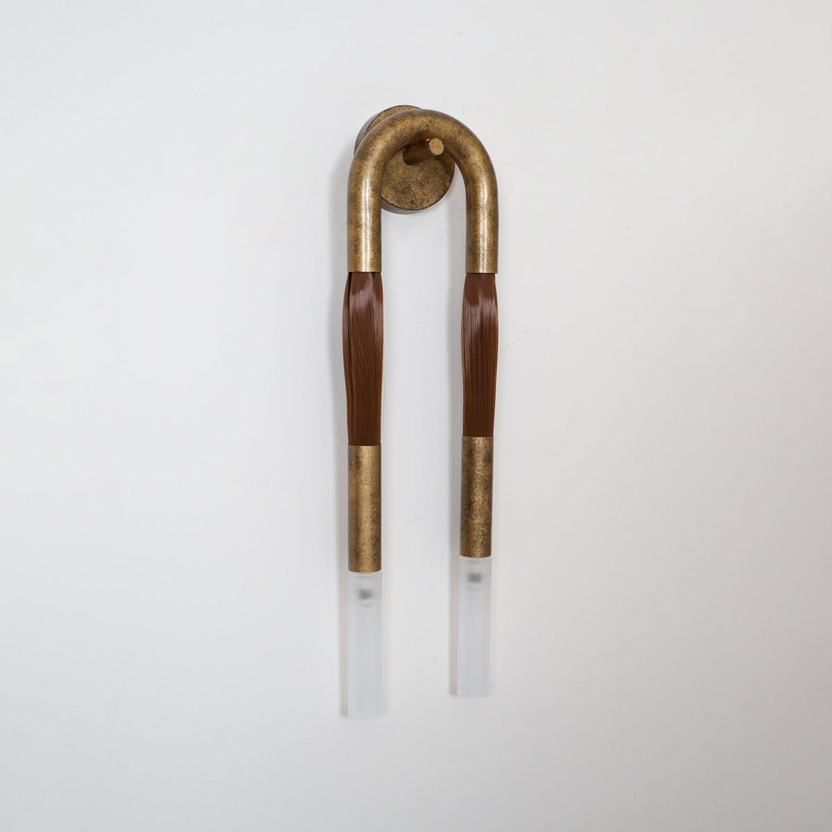 Horsehair Textured Crystal Glass Wall Lamp