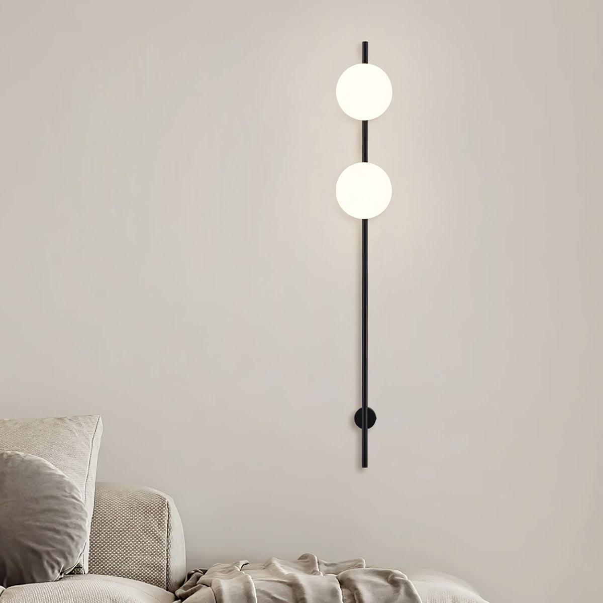 White Glass Scandinavian Inspired Wall Light