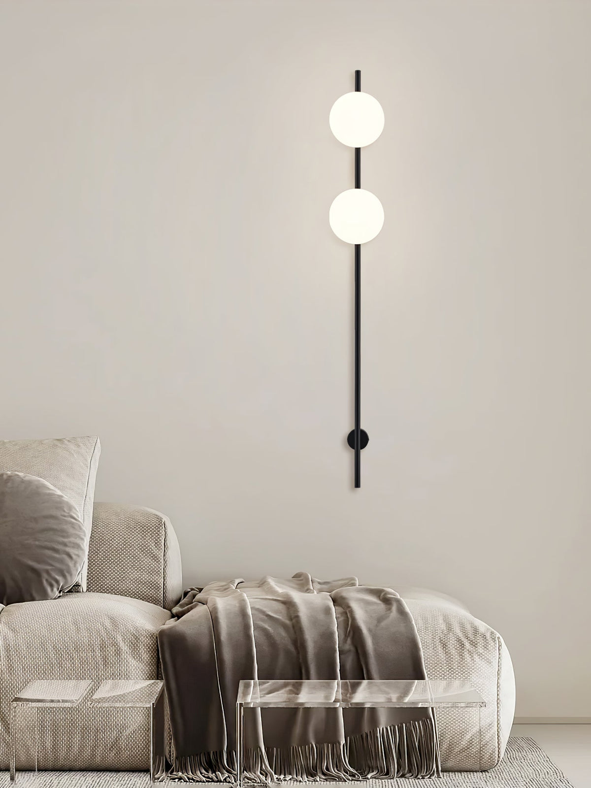 White Glass Scandinavian Inspired Wall Light