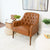 Luxury Tan Leather Lounge Chair for Elegant Living Spaces