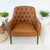 Luxury Tan Leather Lounge Chair for Elegant Living Spaces