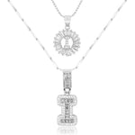 Load image into Gallery viewer, 2pc 14k Diamond Letter Initial Necklaces
