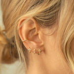 Load image into Gallery viewer, Baguette White Crystal Earrings

