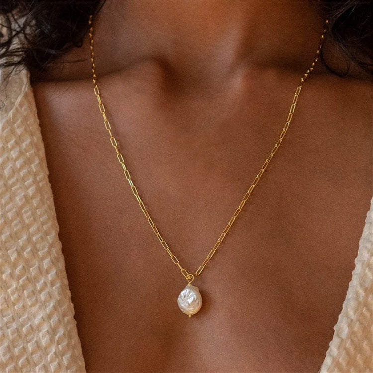 Angelika Pearl Chain Necklace