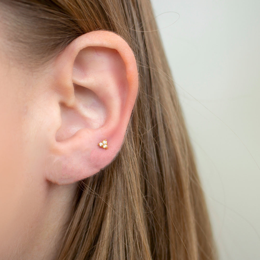 Samira Pyramid Micro Stud Earrings