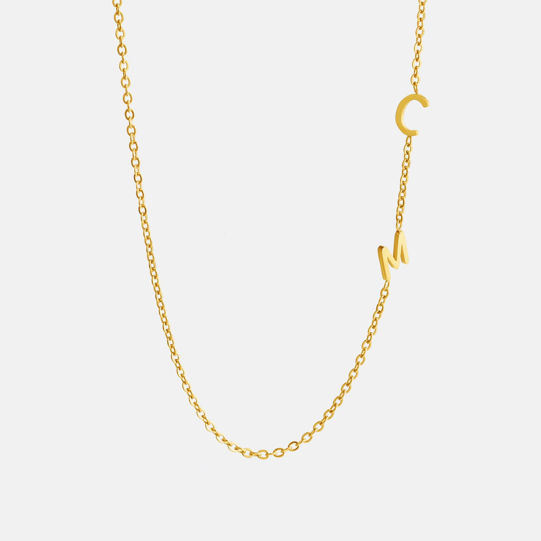Minimal Duo Initial Necklace