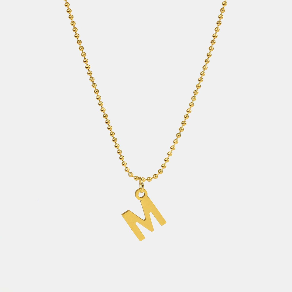 La playa letter gold necklace