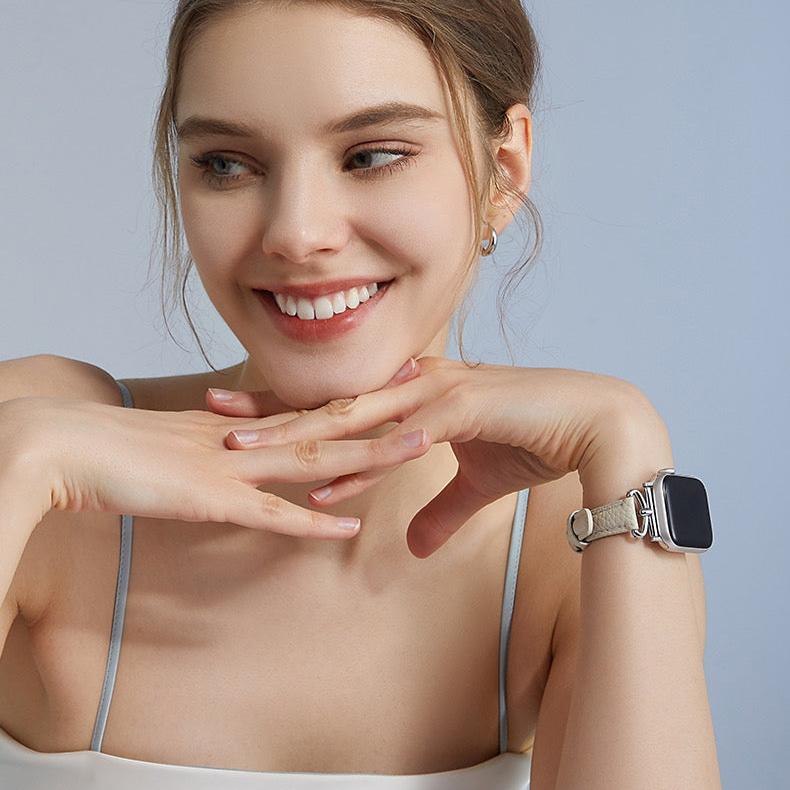 Sleek Leather Apple Watch Bands for Women