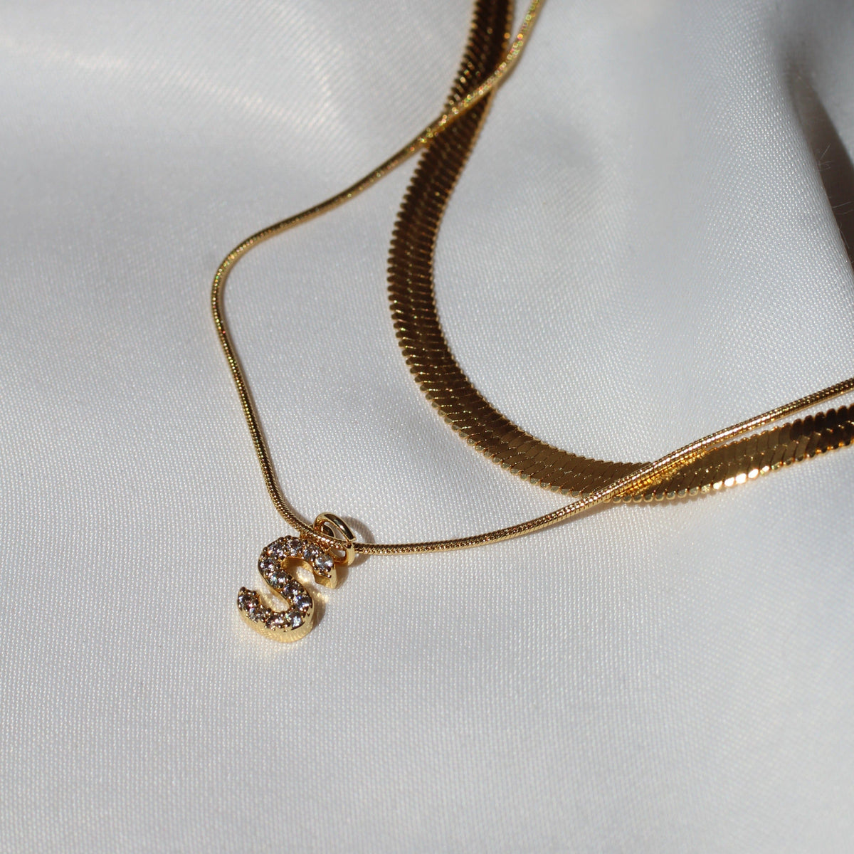 Vallerano letter necklace
