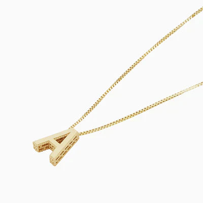 Dainty initial pendant necklace