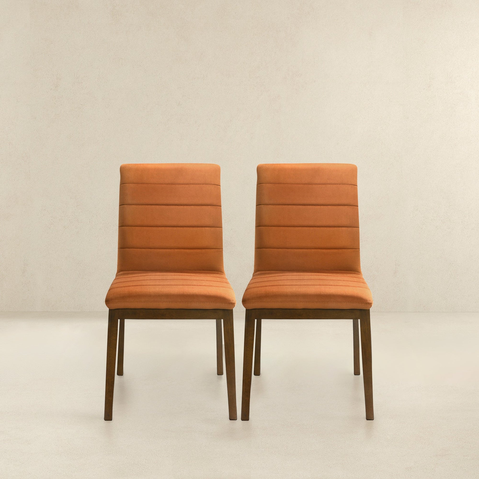 Elegant Burnt Orange Velvet Dining Chairs for Dining Spaces