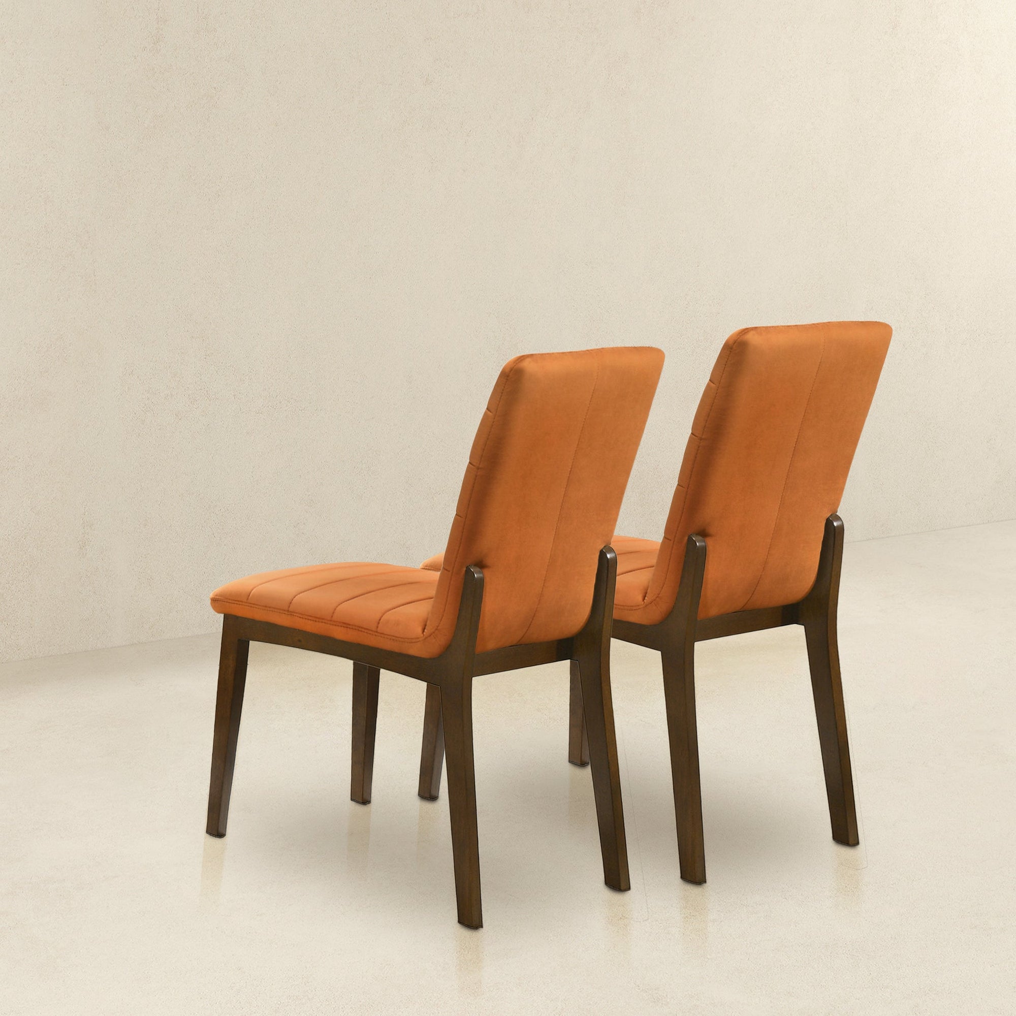 Elegant Burnt Orange Velvet Dining Chairs for Dining Spaces