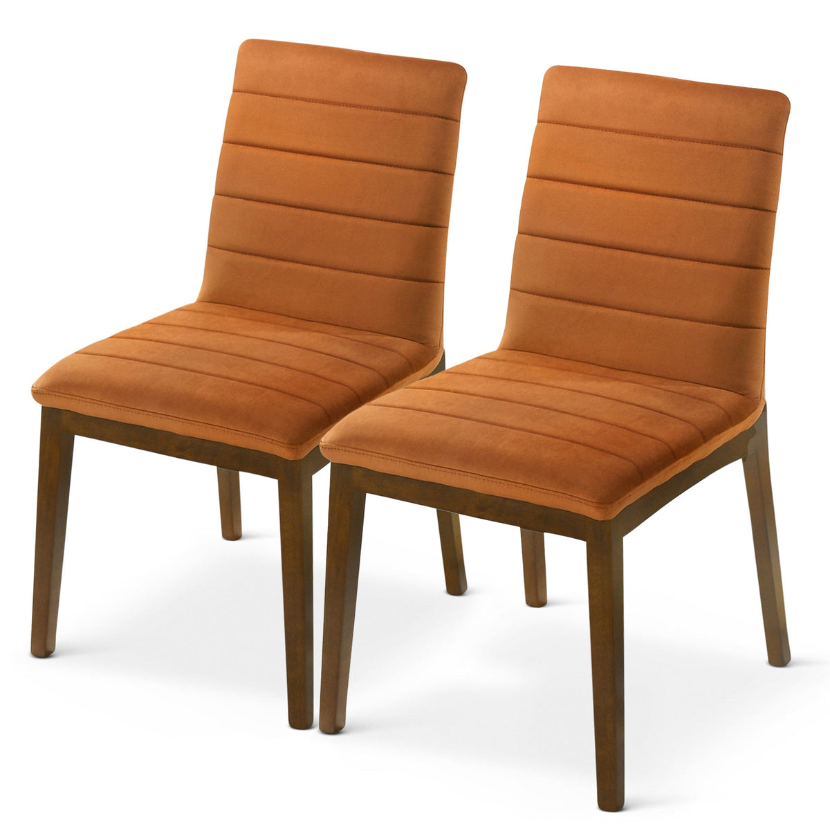 Elegant Burnt Orange Velvet Dining Chairs for Dining Spaces