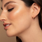 Load image into Gallery viewer, Tiny Zirconia Huggies Pave Hoop Earrings
