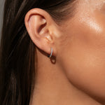 Load image into Gallery viewer, Tiny Zirconia Huggies Pave Hoop Earrings
