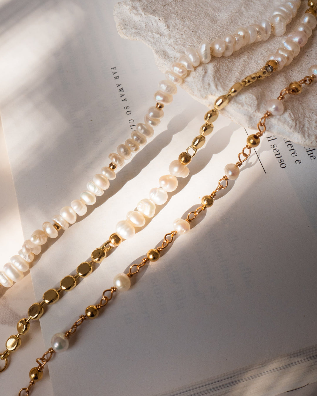 Siena Disc Chain Pearl Bracelet