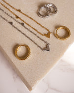 Load image into Gallery viewer, Silver Triple Heart Chain Necklace
